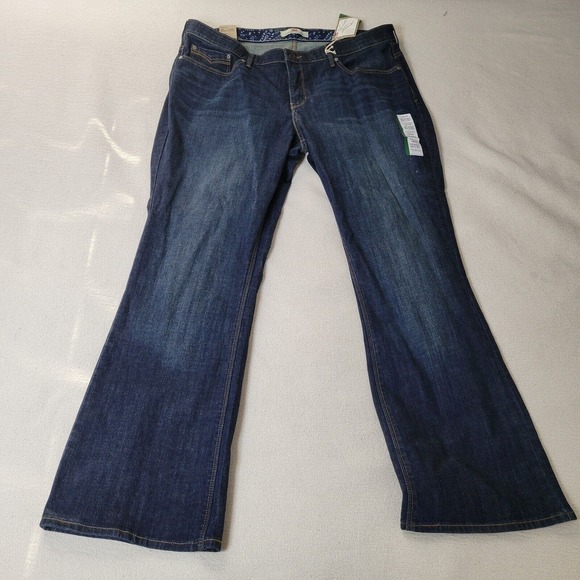 Levis Jeans Perfect Waist 525 Bootcut Womens Sz 22 M Flap Pockets Dark Wash New - Picture 1 of 16